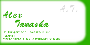 alex tamaska business card